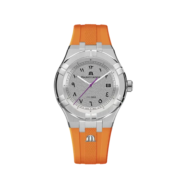Label Noir Aikon Automatic 42MM klokke oransje gummi