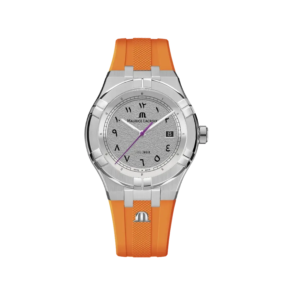 Label Noir Aikon Automatic 42MM klokke oransje gummi