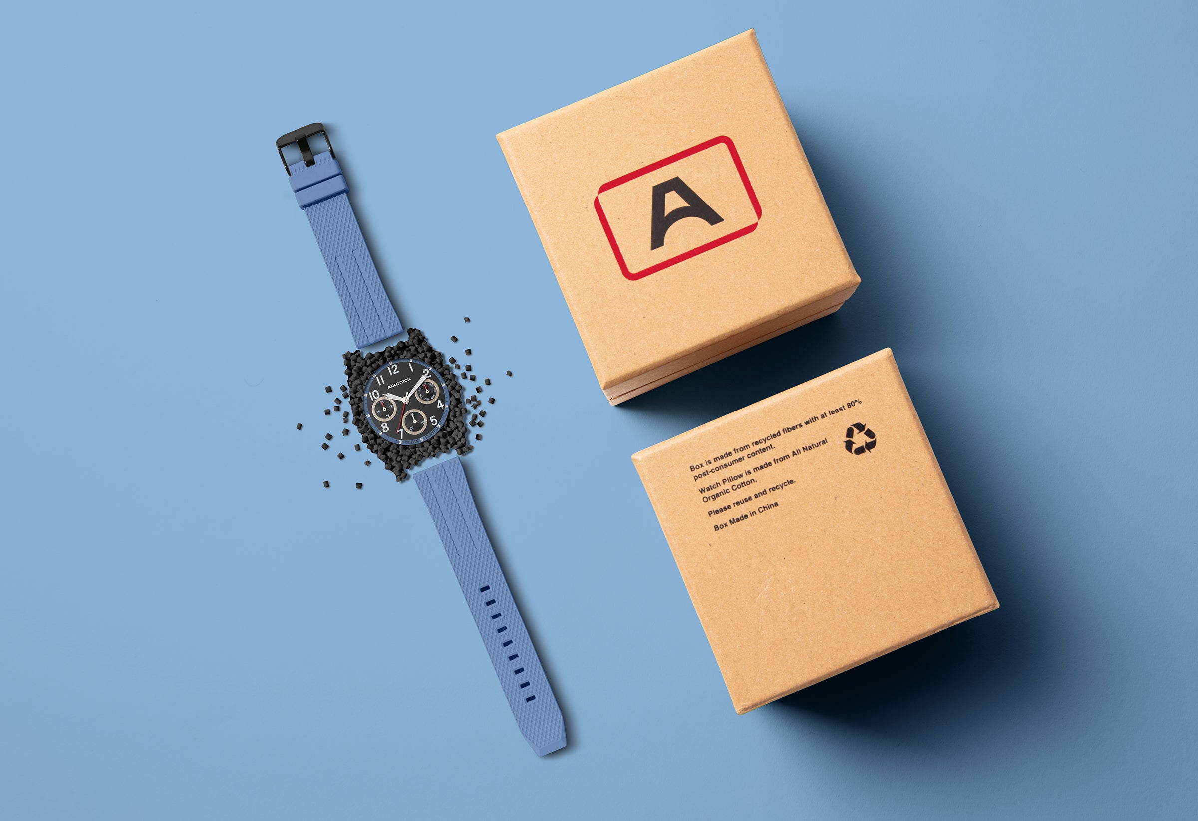 Armitron Wave 40mm klokke blå resirkulert