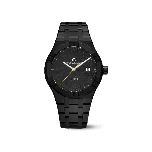 Label Noir Aikon Automatic 42MM klokke hvit gul viser