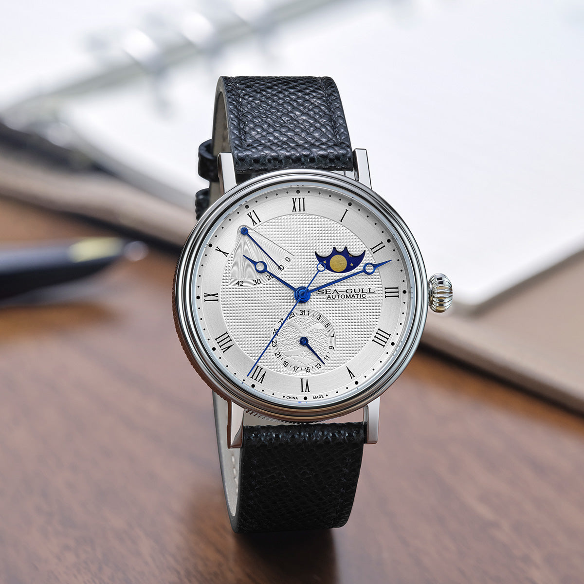 Sea-gull 819.11.6092 klokke hvit 41 mm