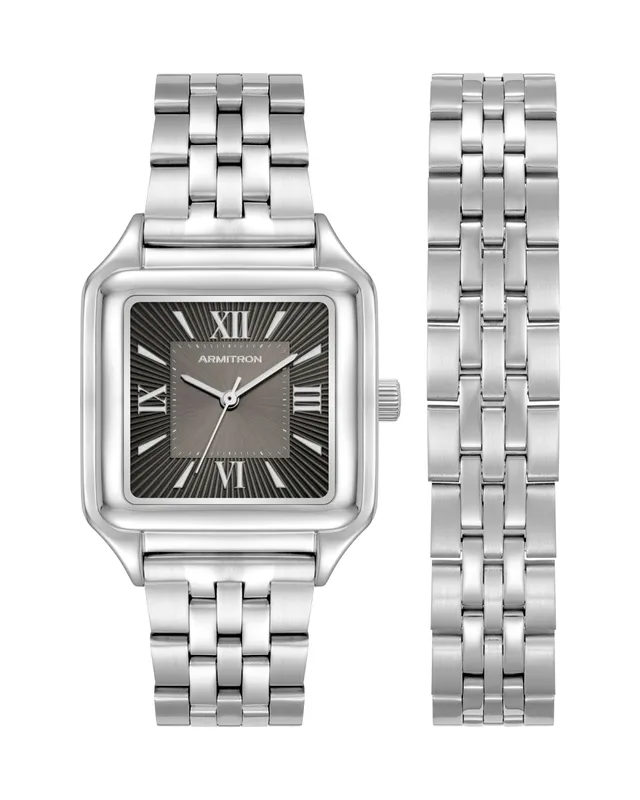 Armitron Titan 34mm klokke sølv rektangulær