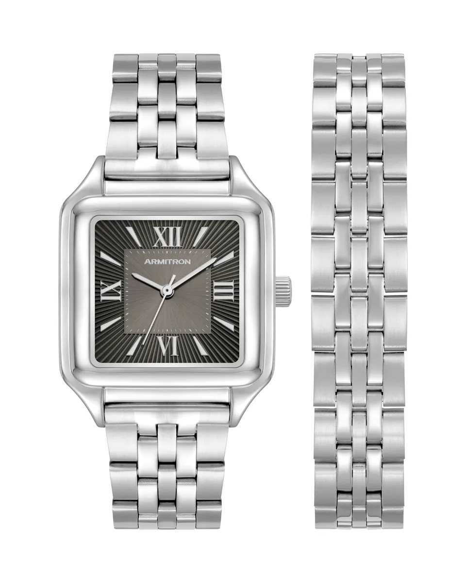 Armitron Titan 34mm klokke sølv rektangulær