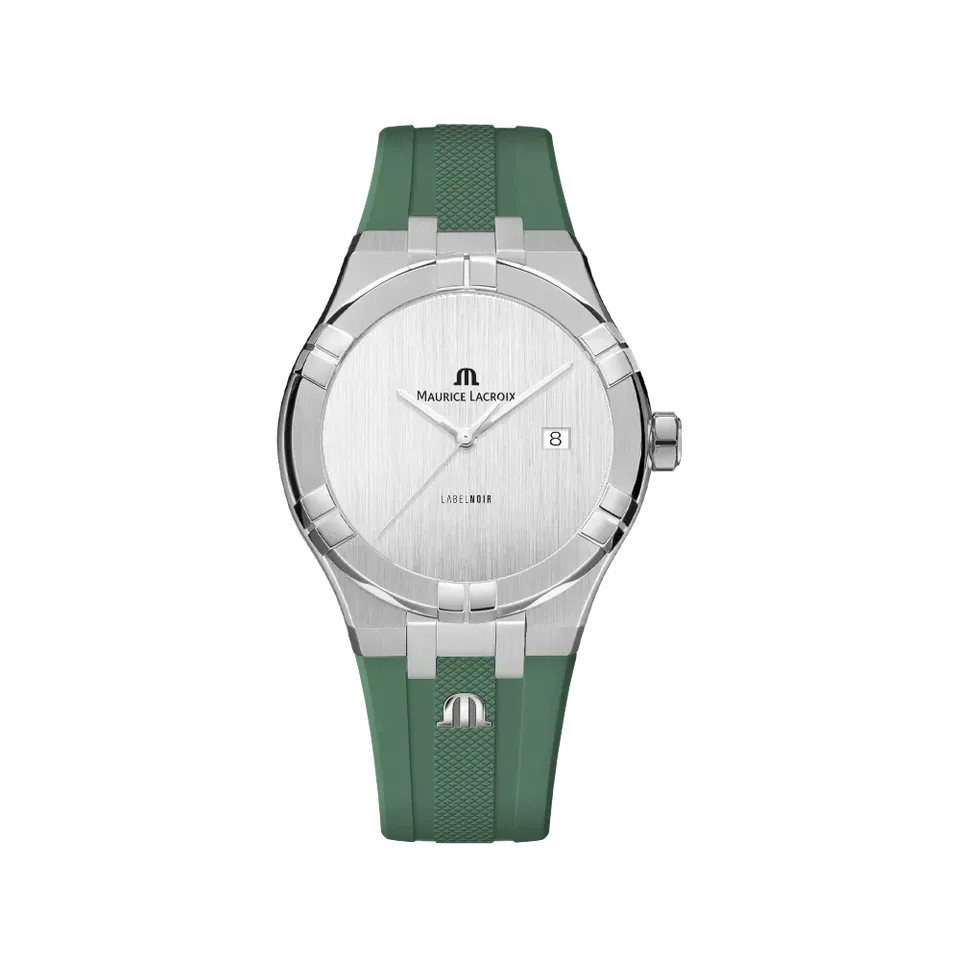 Label Noir Aikon Automatic 42MM stålklokke grønn rem
