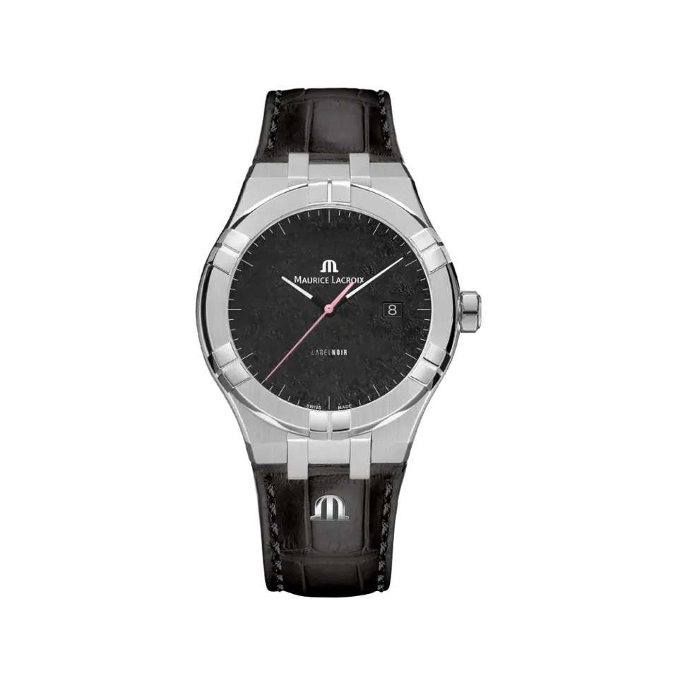 Label Noir Aikon Automatic 42MM klokke svart lær