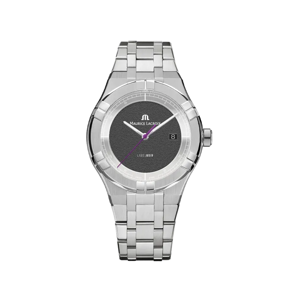 Label Noir Aikon Automatic 42MM klokke stål svart lenke