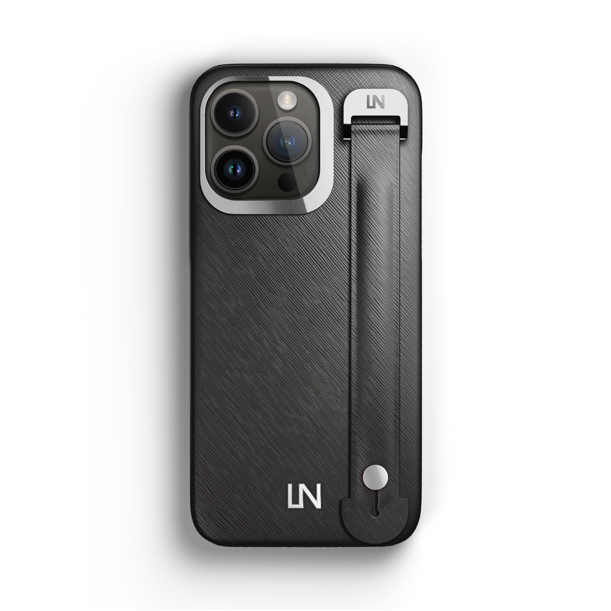 Label Noir Saffiano iPhone 14 Pro Max deksel MagSafe svart