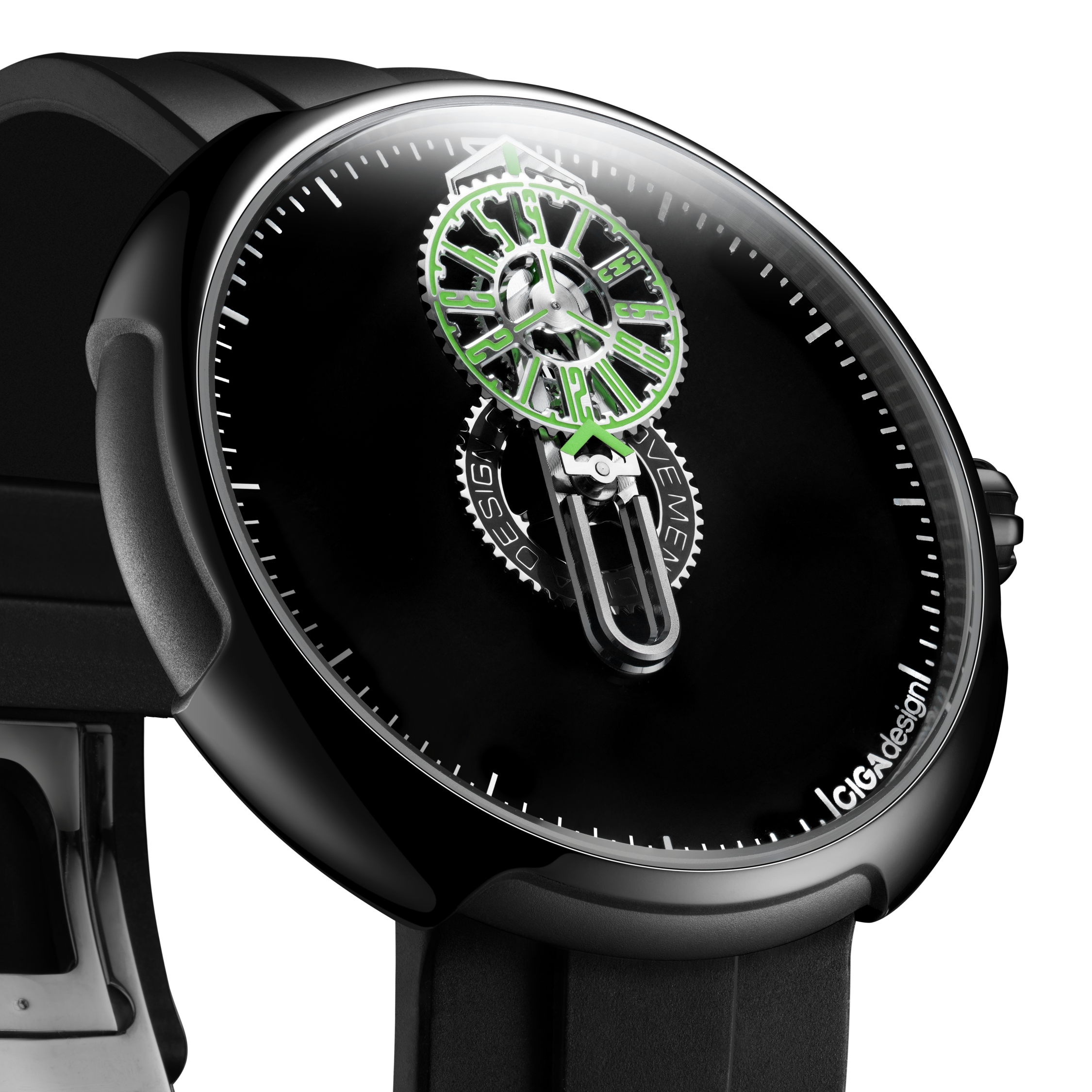 CIGA Design Time Cipher automatisk klokke carbon