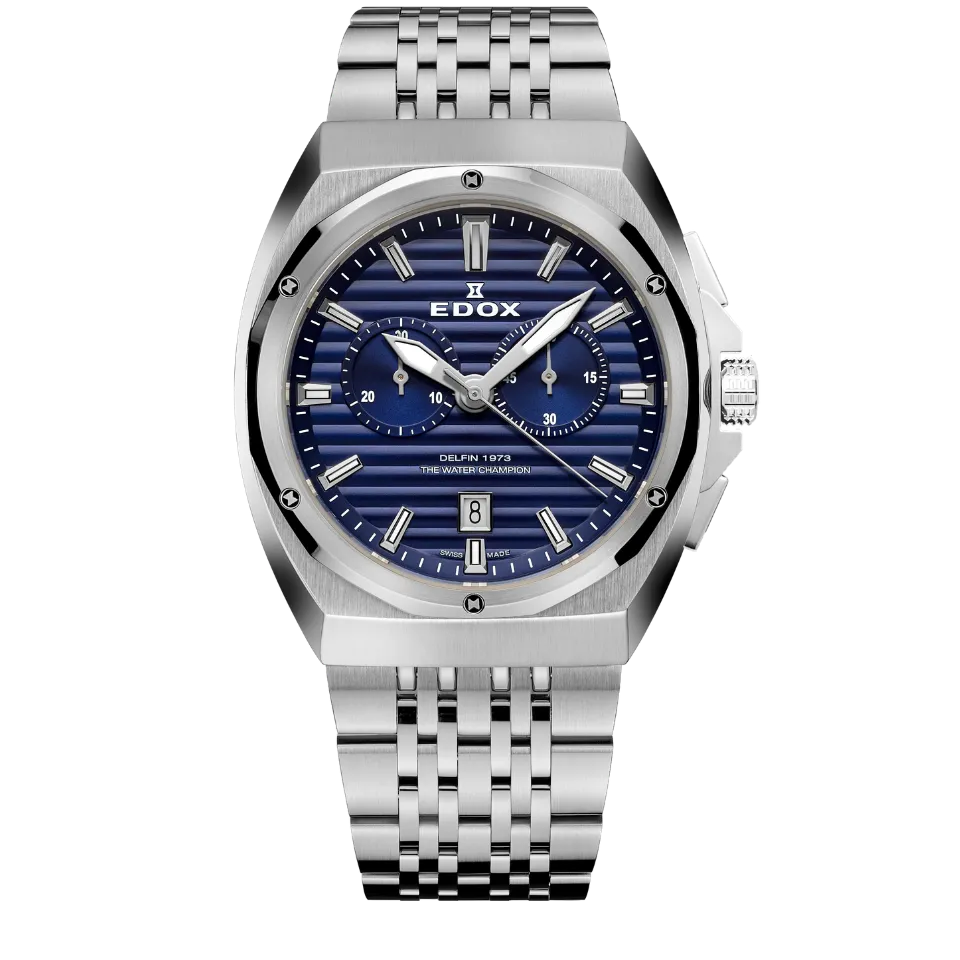 Edox 1973 Chronograph herreklokke sort