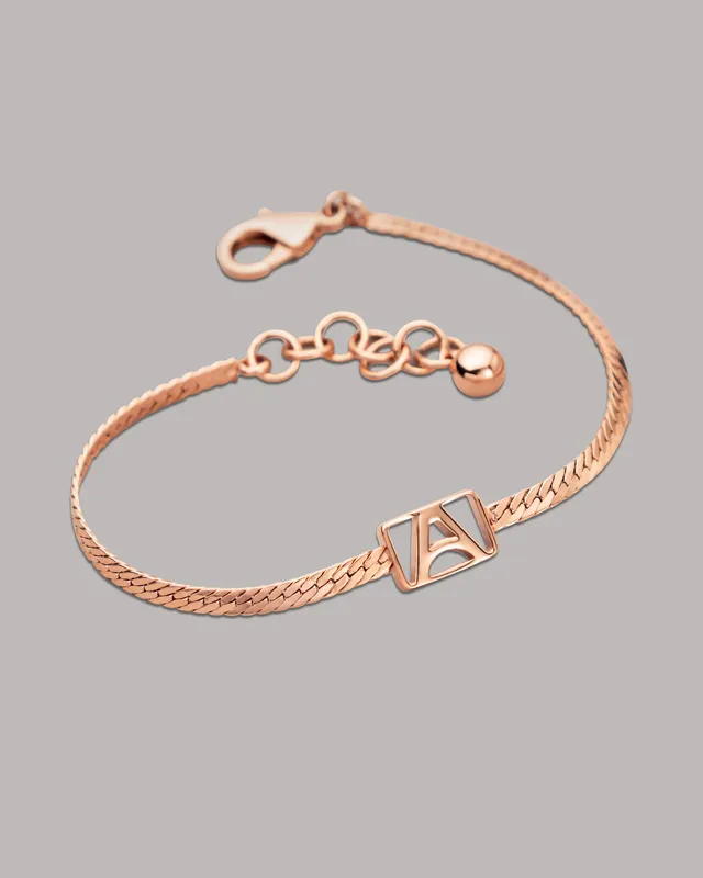 Armitron Herringbone armbånd roségull logo