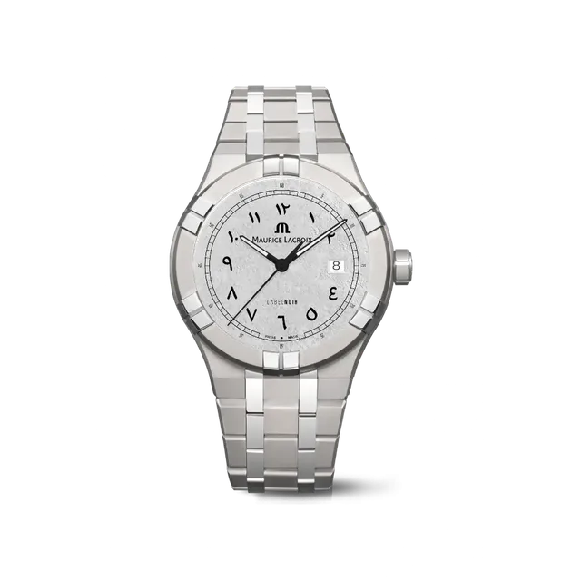 Label Noir Aikon Automatic 42MM armbåndsur hvit titan
