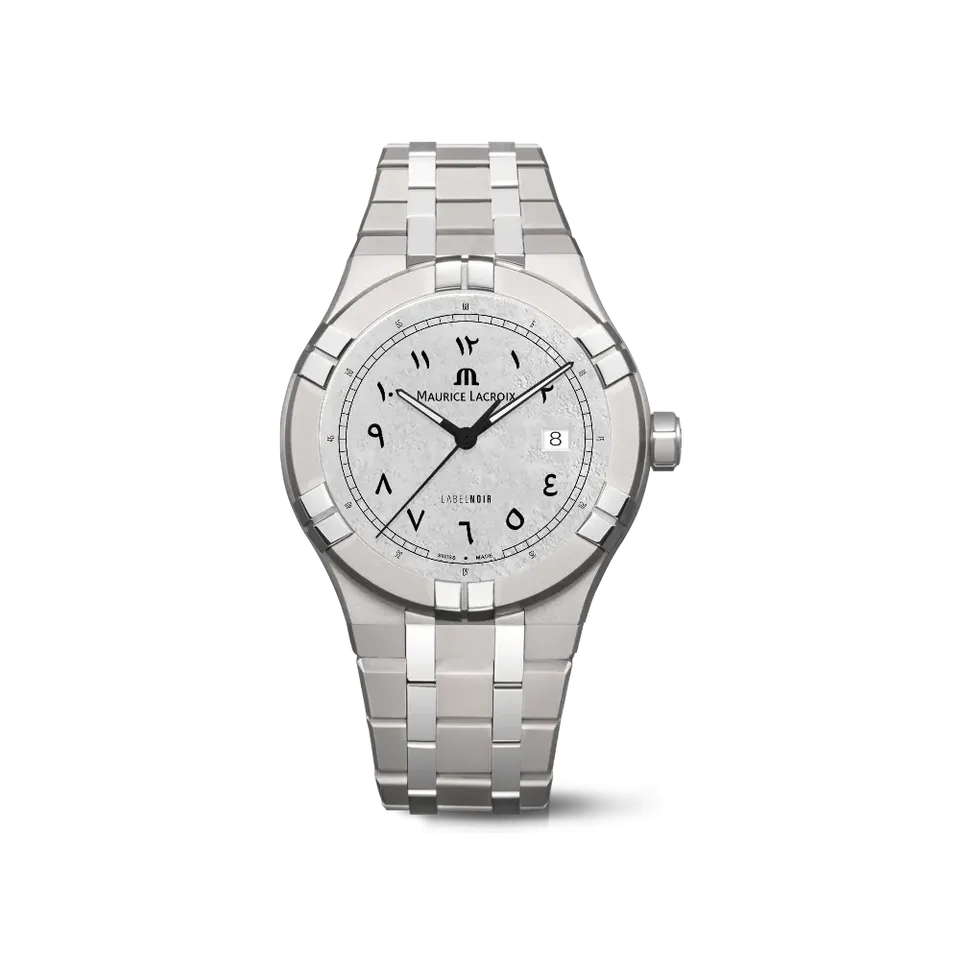 Label Noir Aikon Automatic 42MM armbåndsur hvit titan