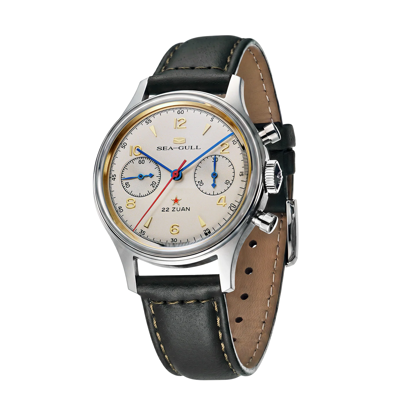 Sea-gull 1963 819.17.1963B herreklokke beige 37,3 mm
