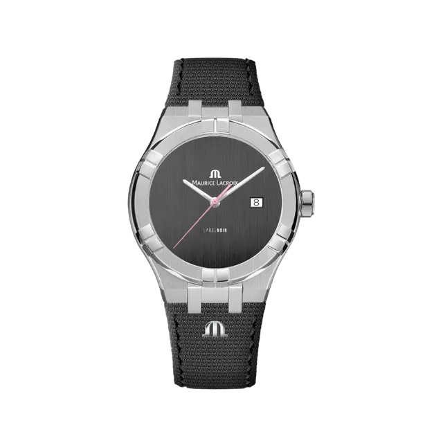 Label Noir Aikon Automatic 42MM klokke stål hvit tekstil