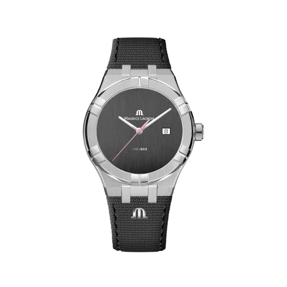 Label Noir Aikon Automatic 42MM klokke stål hvit tekstil