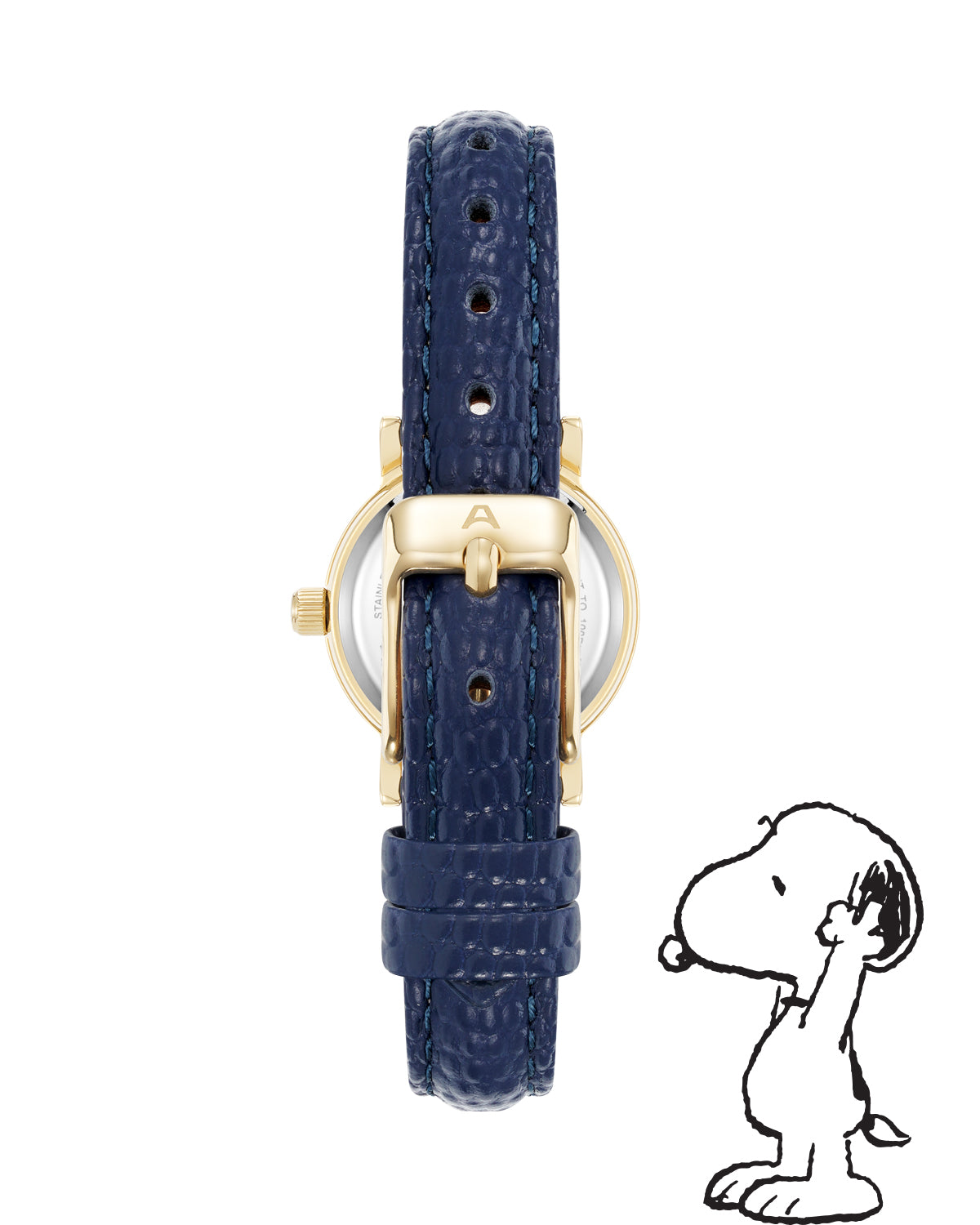Armitron Peanuts Dressed to Nines 24mm dameklokke blå