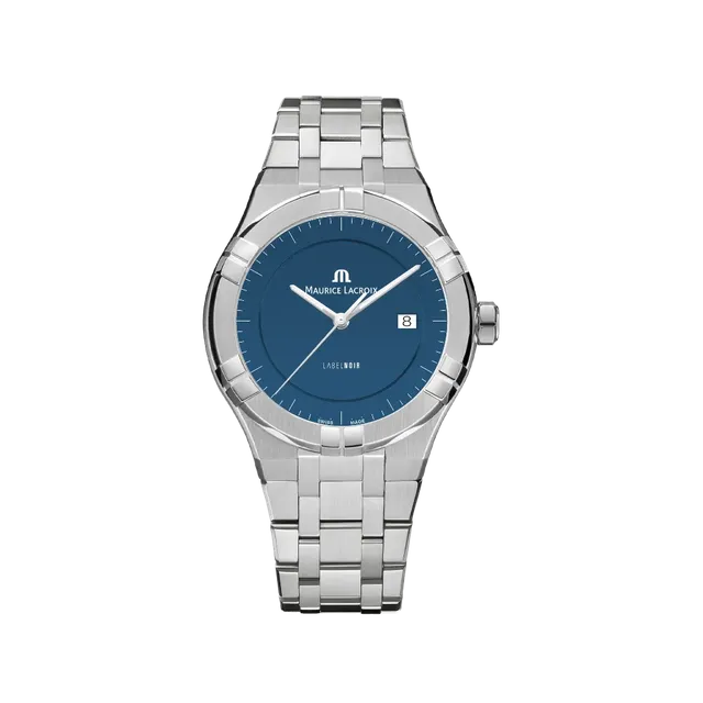 Label Noir Aikon Automatic 42MM klokke stål blå microgroove