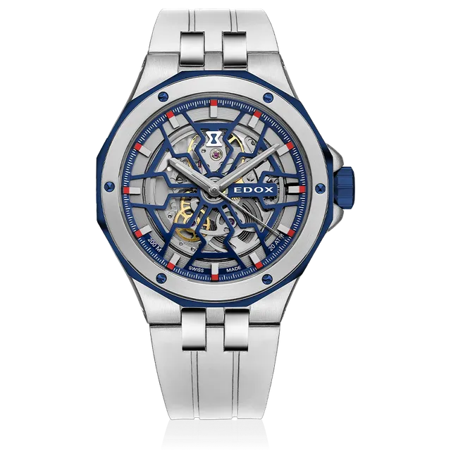 Edox Delfin Mecano Automatic herreklokke åpen skive