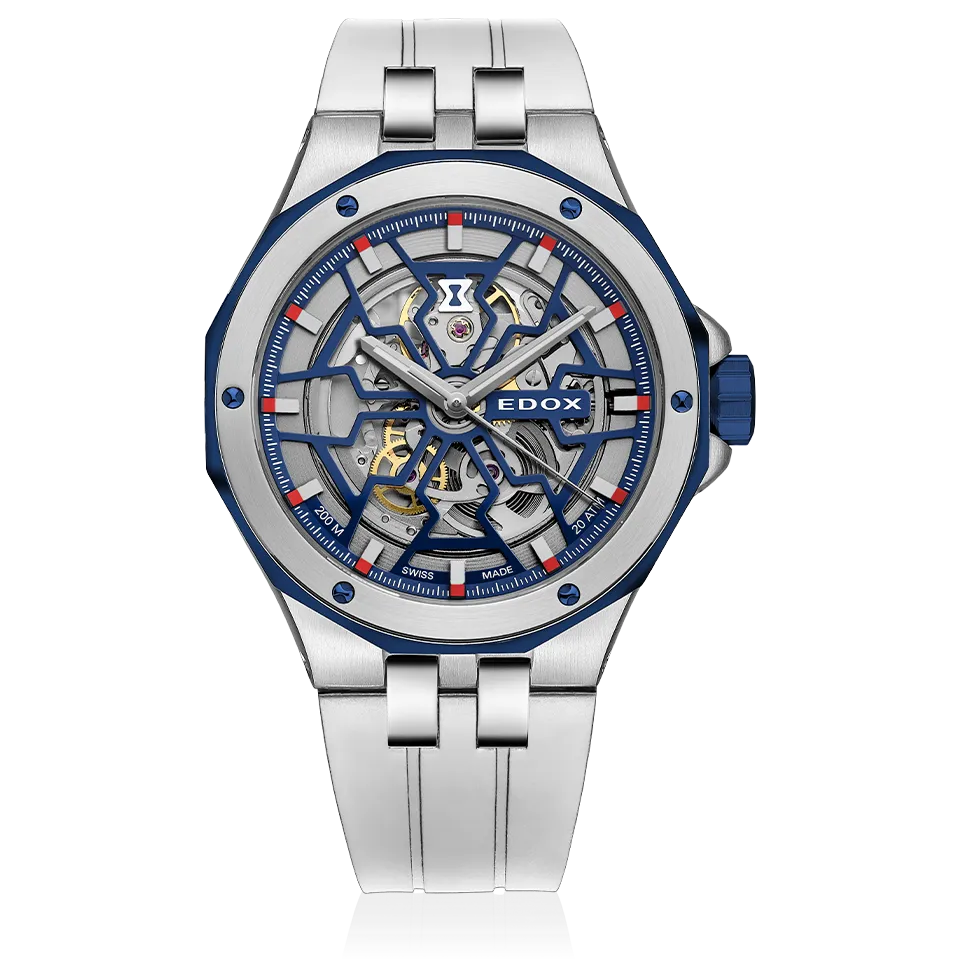 Edox Delfin Mecano Automatic herreklokke åpen skive