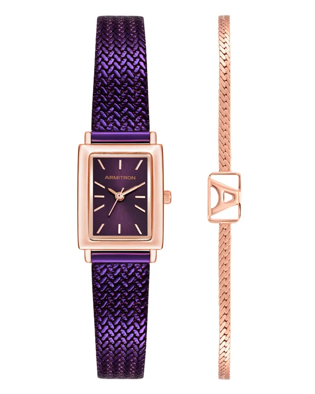 Armitron Athena 18mm klokkesett plomme/roségull