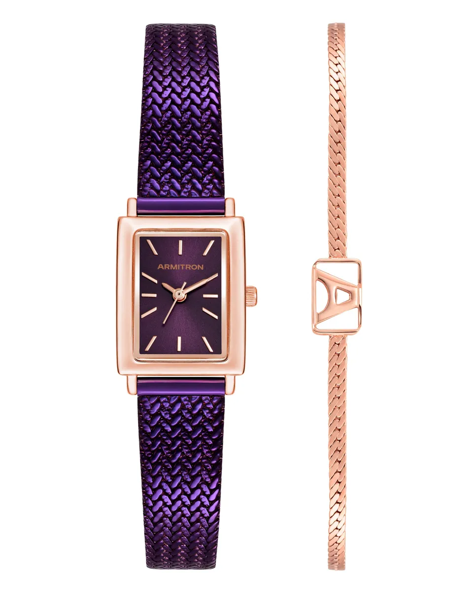 Armitron Athena 18mm klokkesett plomme/roségull