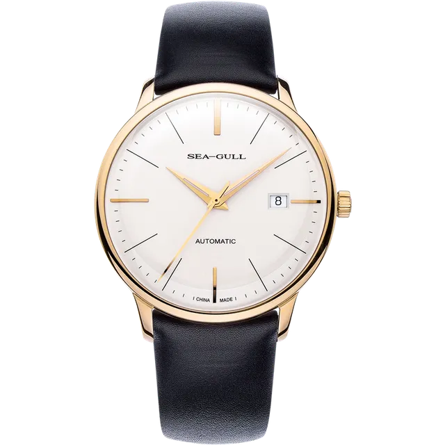 Sea-gull Bauhaus 519.519 herreklokke automatisk hvit 40mm