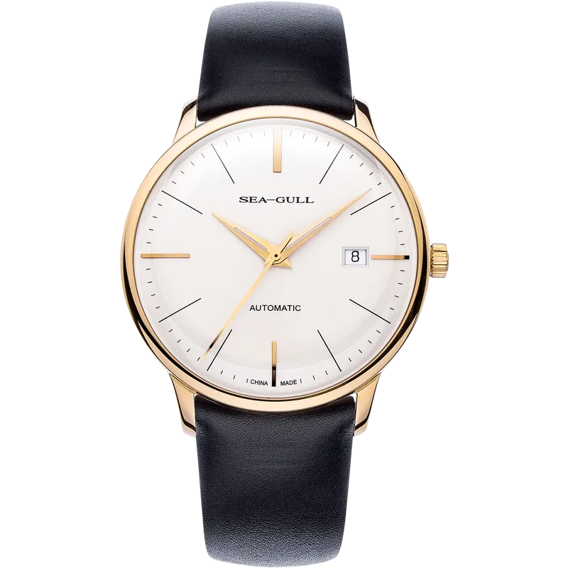 Sea-gull Bauhaus 519.519 herreklokke automatisk hvit 40mm