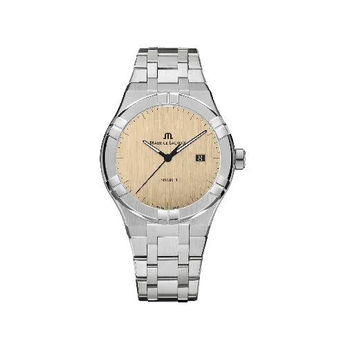 Label Noir Aikon Automatic 42MM klokke krem stålrem