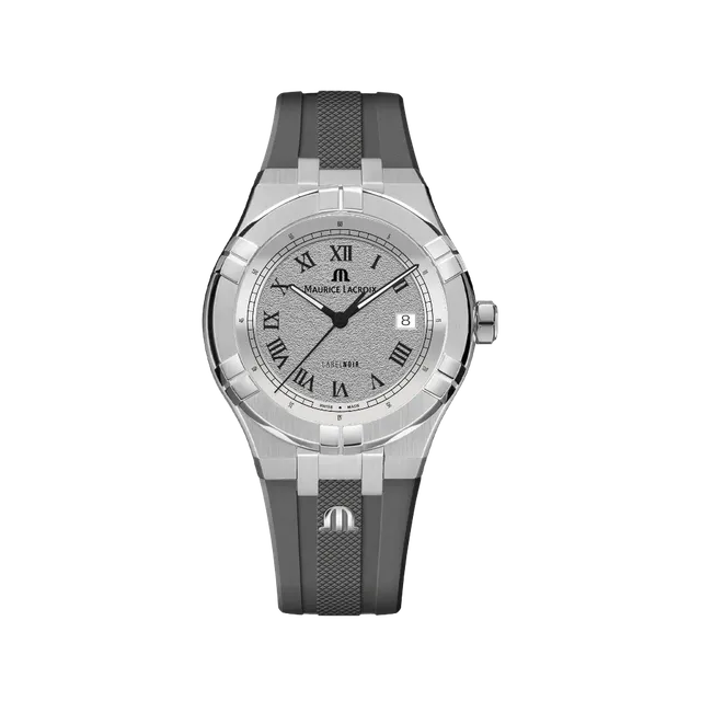 Label Noir Aikon Automatic 42MM herreklokke gummi romertall