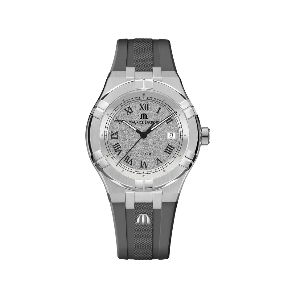 Label Noir Aikon Automatic 42MM herreklokke gummi romertall