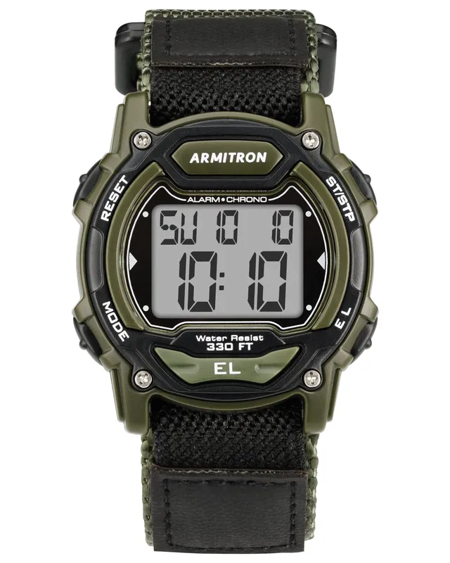 Armitron CPU Chronograph klokke 40 mm grønn svart digital