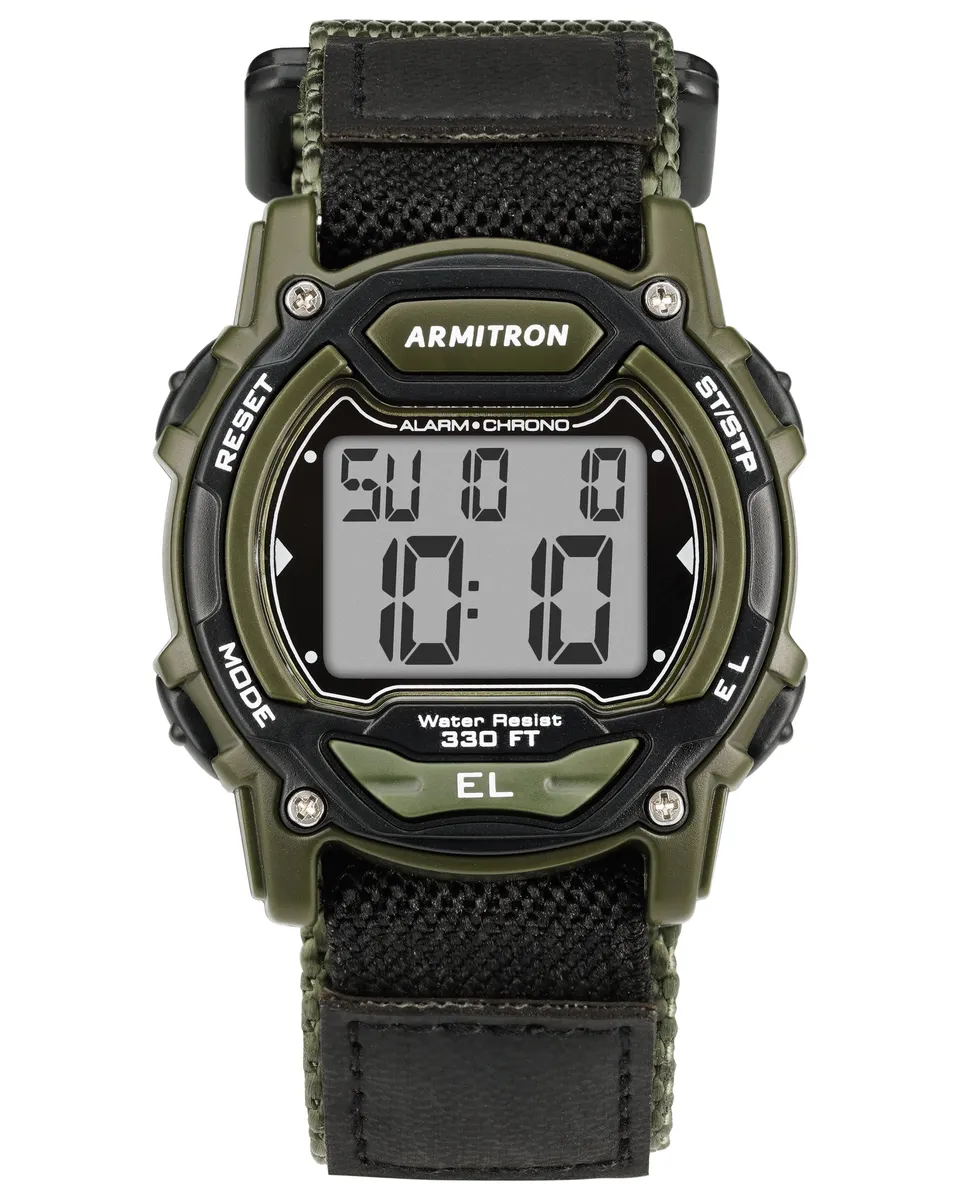 Armitron CPU Chronograph klokke 40 mm grønn svart digital