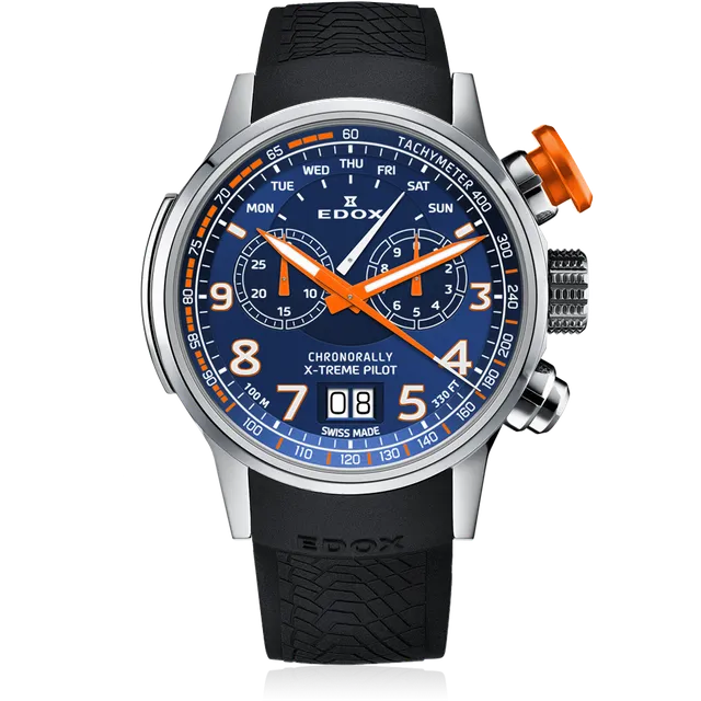Edox Chronorally X-treme Pilot pilotklokke kronograf
