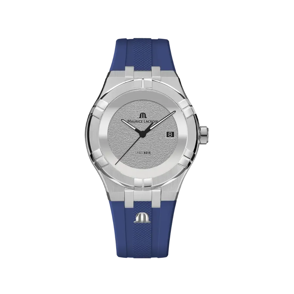 Label Noir Aikon Automatic 42MM klokke stål blå gummi