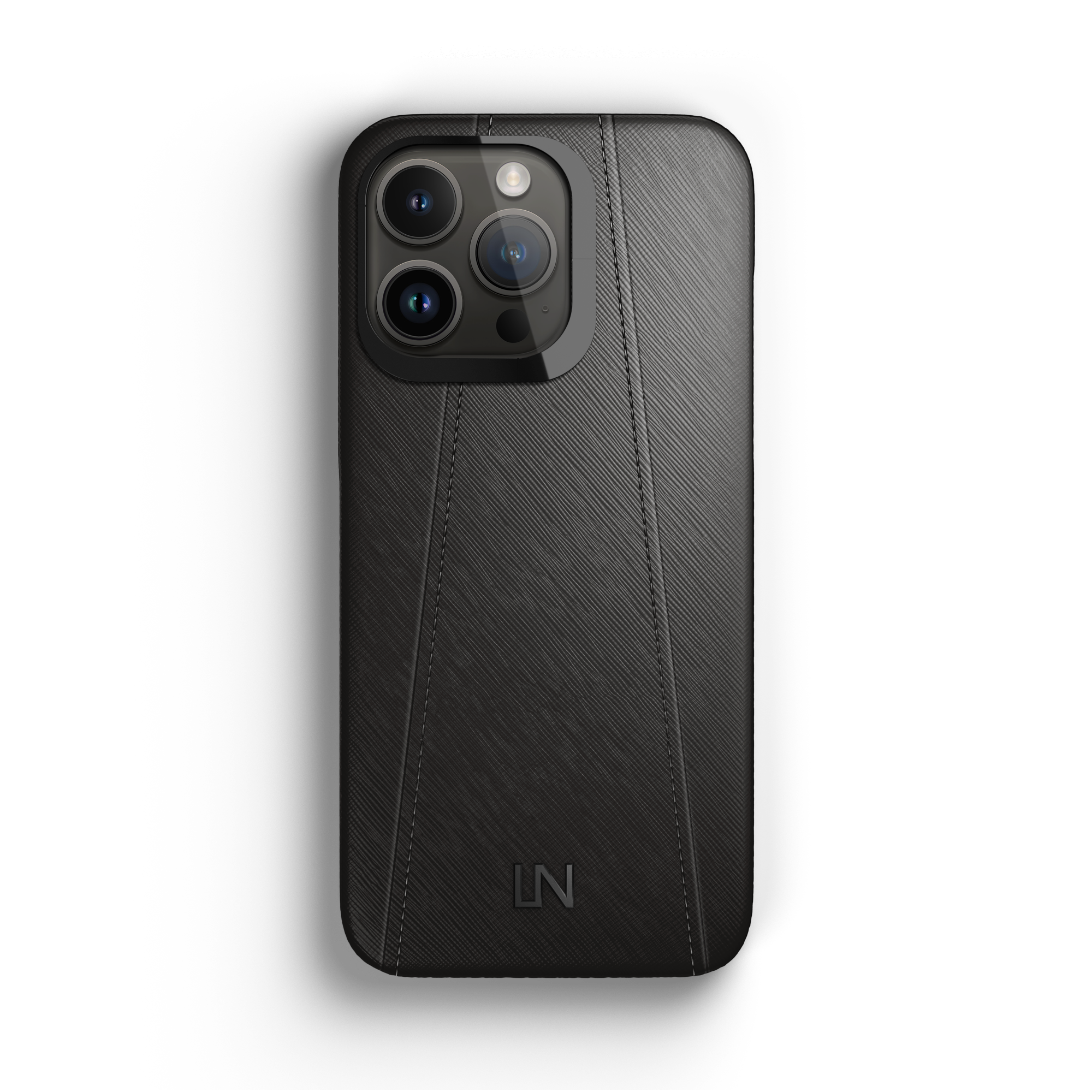 Label Noir Saffiano iPhone 14 Pro Max deksel MagSafe svart