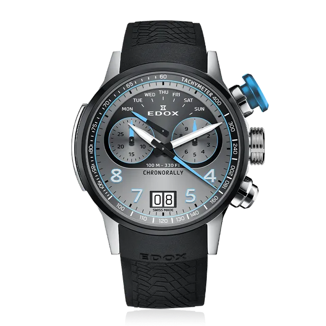 Edox Chronorally Chronograph 45 herreklokke kronograf