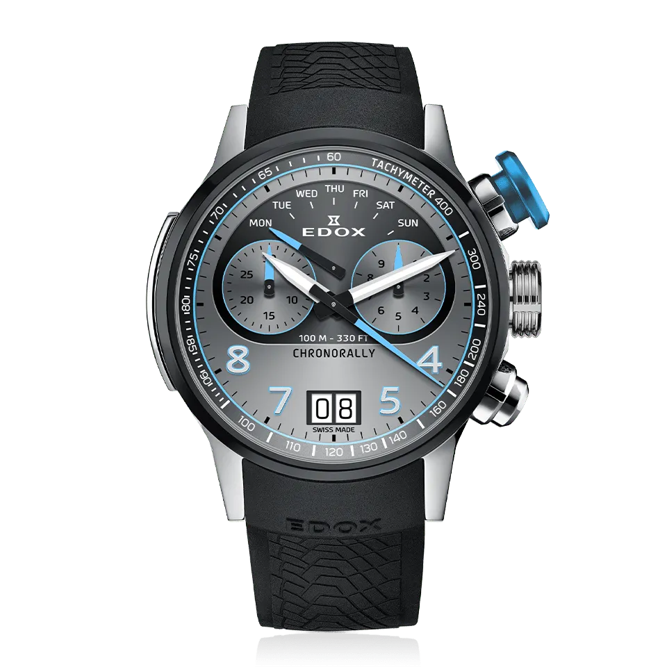 Edox Chronorally Chronograph 45 herreklokke kronograf