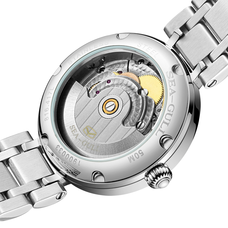 Sea-gull Lady 716.417L dameklokke hvit 32 mm romertall