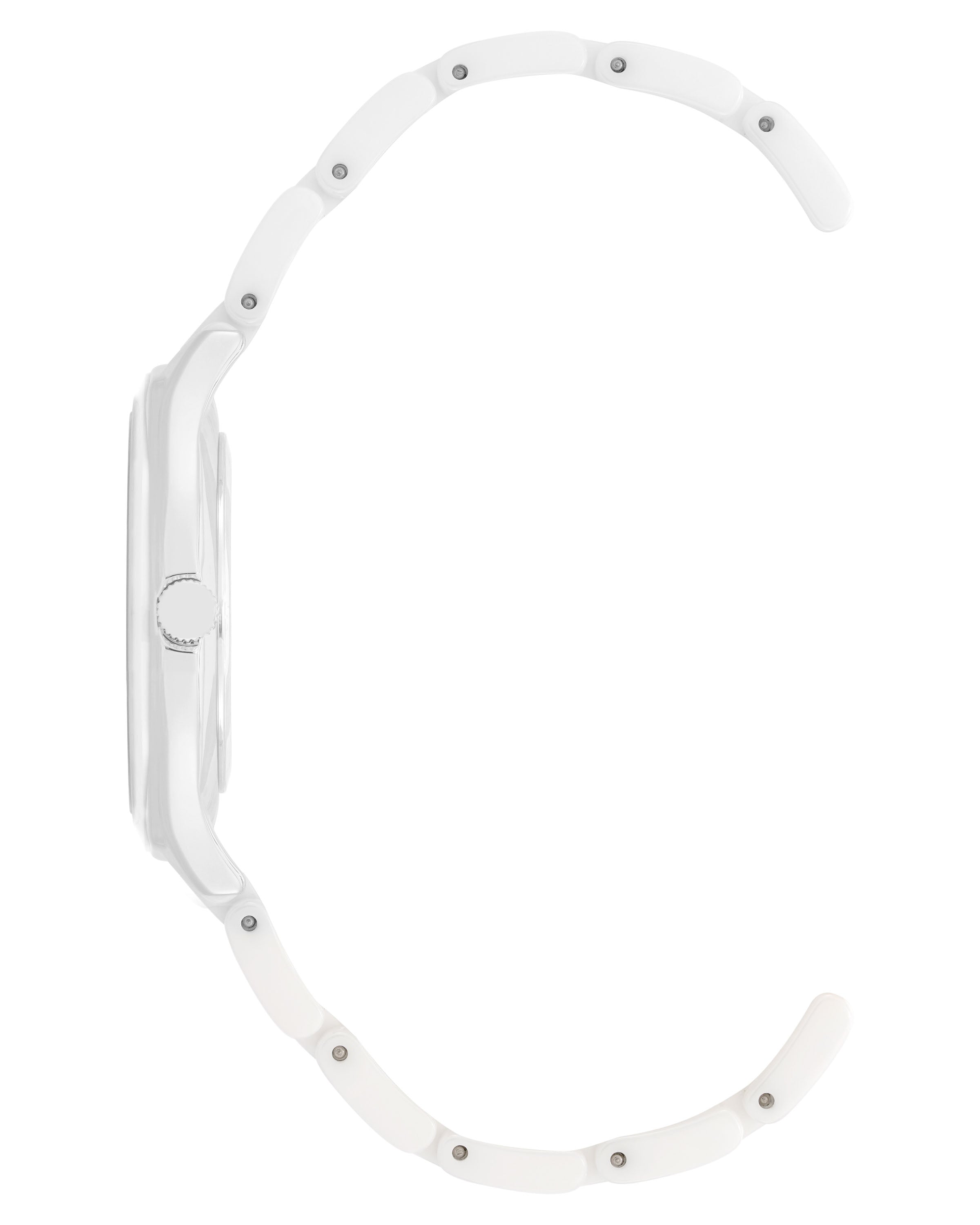Armitron Jalyn 36mm dameklokke hvit keramikk