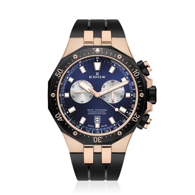 Edox Delfin Chronograph herreklokke vanntett