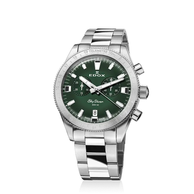 Edox Chronorally Chronograph herreklokke sort