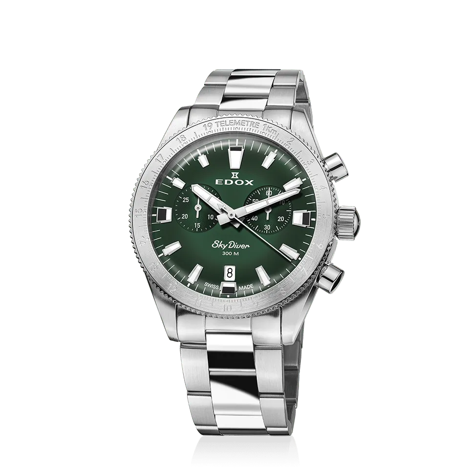 Edox Chronorally Chronograph herreklokke sort