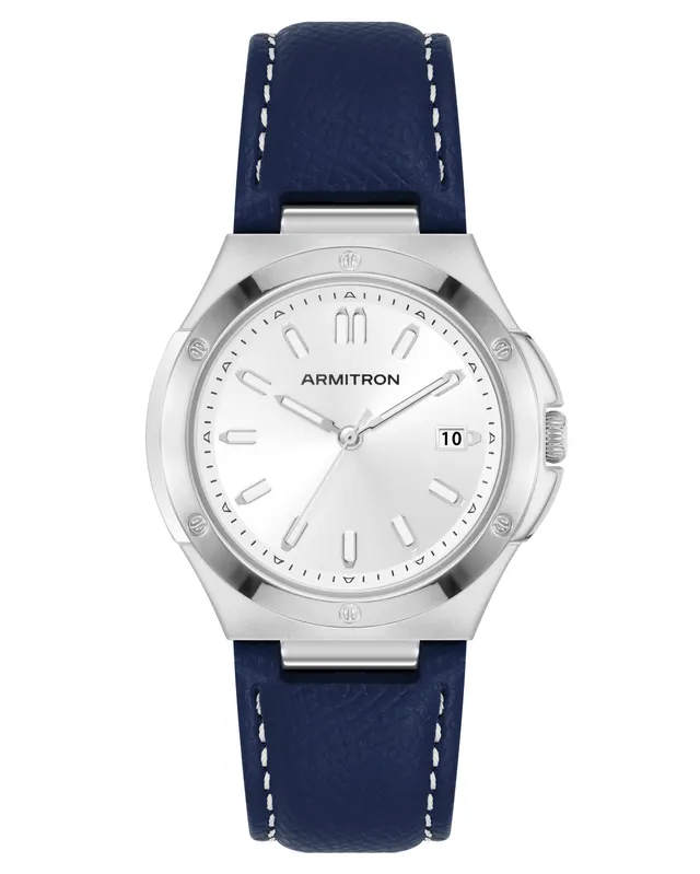 Armitron Parker 38mm herreklokke sølv blå