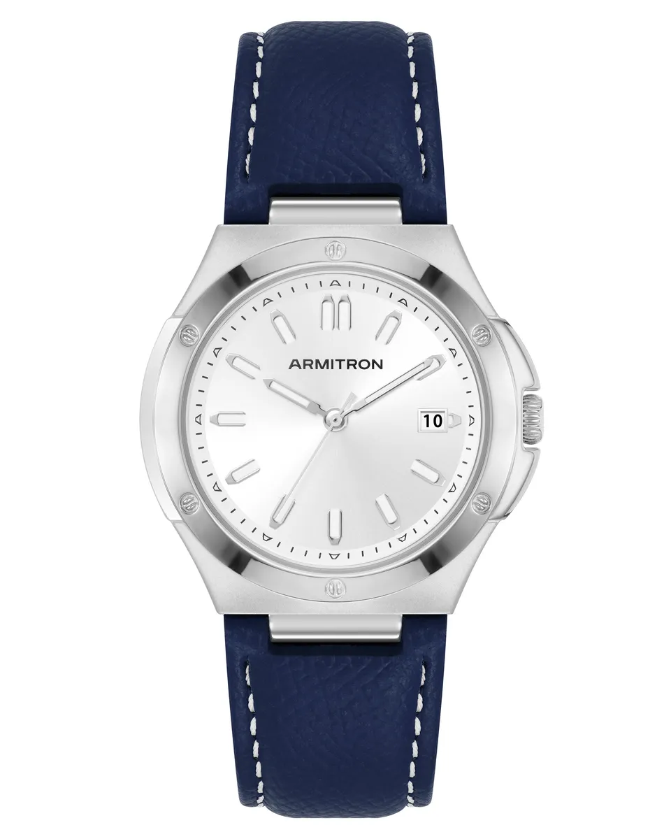 Armitron Parker 38mm herreklokke sølv blå