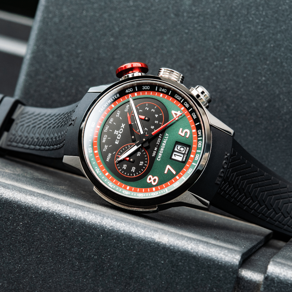 Edox Chronorally Chronograph herreklokke
