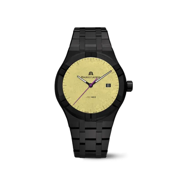 Label Noir Aikon Automatic 42MM klokke keramikk gul laser
