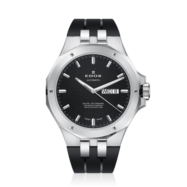 Edox Delfin Day Date herreklokke automatisk