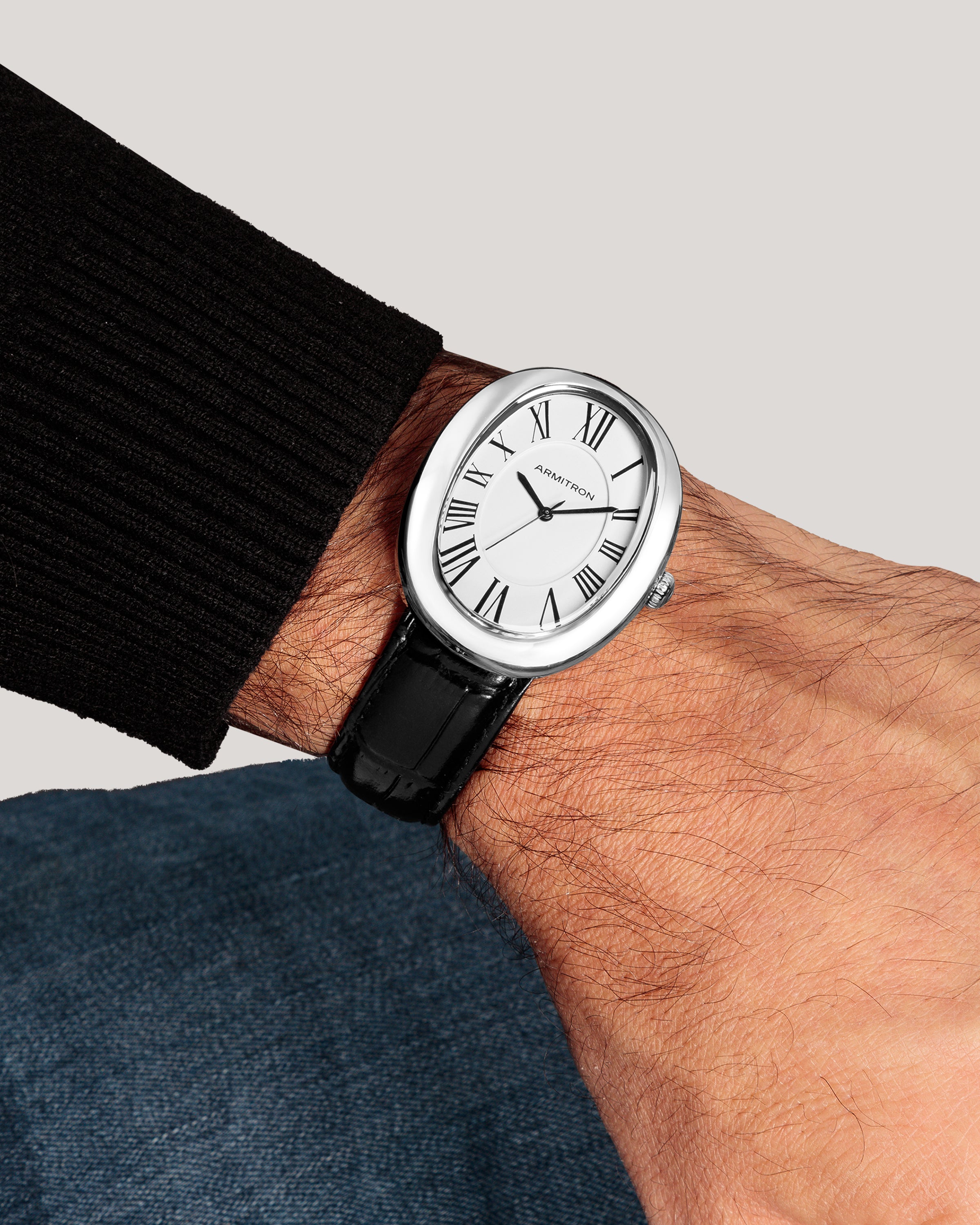 Armitron Andi Large herreklokke 36 mm svart sølv