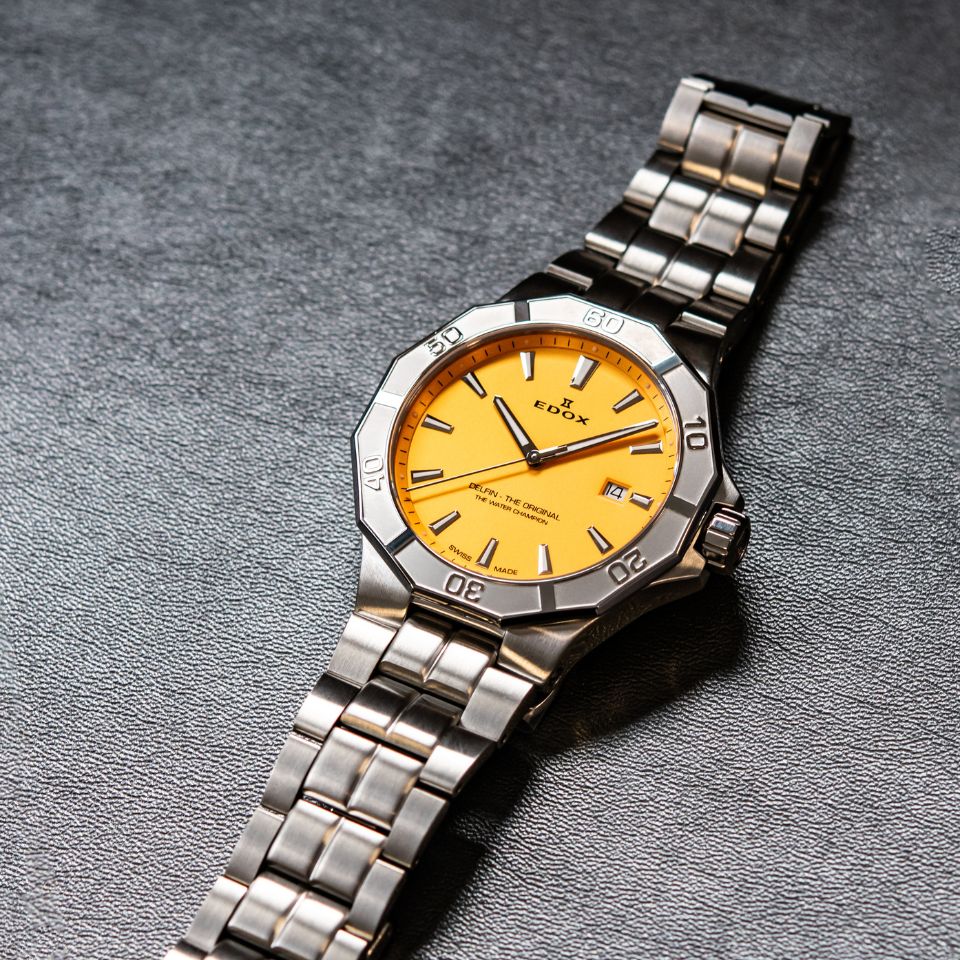 Edox Delfin Date herreklokke vanntett