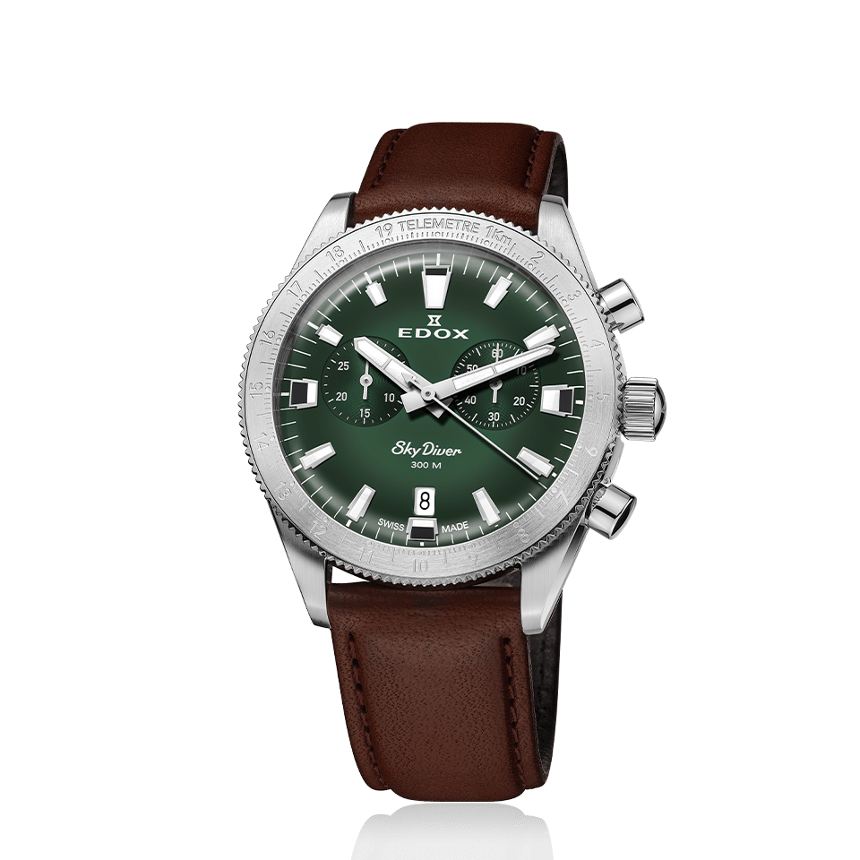 Edox Chronorally Chronograph herreklokke sort